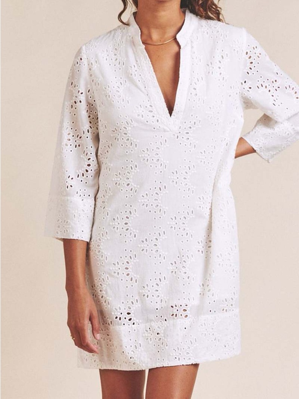 Trovata Birds Of Paradis Luca eyelet shift dress
